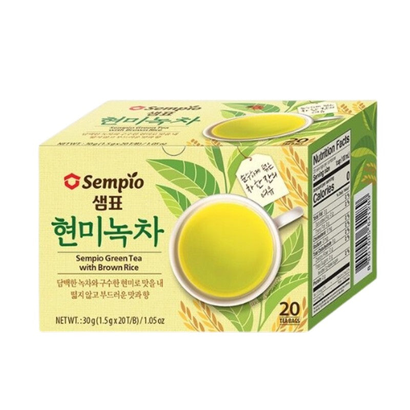 Sempio Green Tea with Brown Rice 30g(1.5gx20teabag)/샘표 현미녹차 30g (1.5gx20 티백)